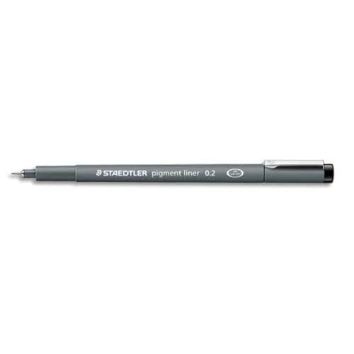 Staedtler Pigment Liner, 0.2 Mm, Black Ink (308-0.2), Box of 10 by Staedtler
