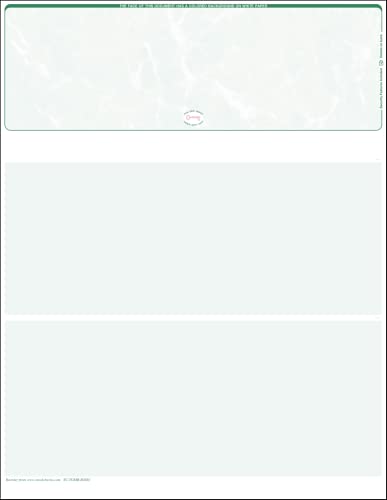 2000 Green- Marble Laser Check Stock, (Top Position) Blank Laser Checks, Top Laser Check, Bank Checks, Business Checks, or Personal Checks