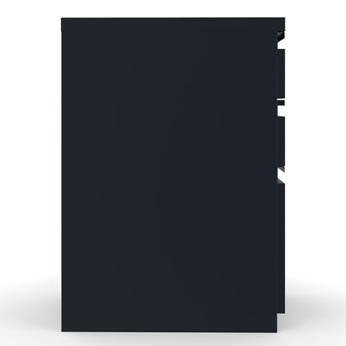 Staples 3-Drawer Vertical File Cabinet, Letter Size, Lockable, Black
