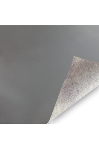 SODEF Self-Adhesive Faux Leather Sheet 48x100 cm for Surfaces - Gray - Easy Peel and Stick for DIY Decor and Repairs - Gray