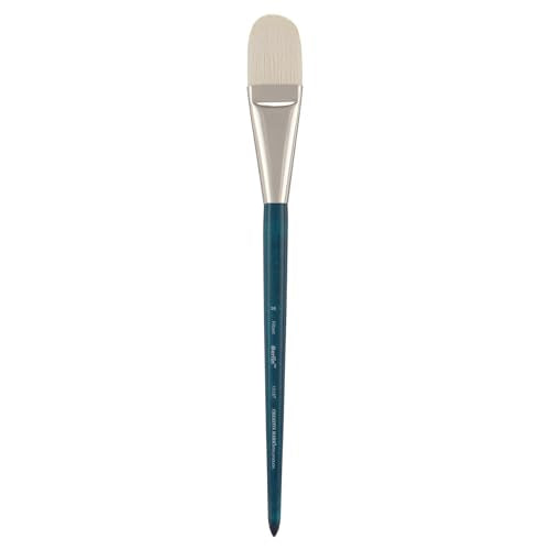 Creative Mark Berlin Synthetic Long Handle Artist Brush - Filbert # 36 - Handmade in Germany Art Paint Brush w/Synthetic Filament for Acrylics, Oils, Alkyds - Art Brush w/Sustainable Wood Handle