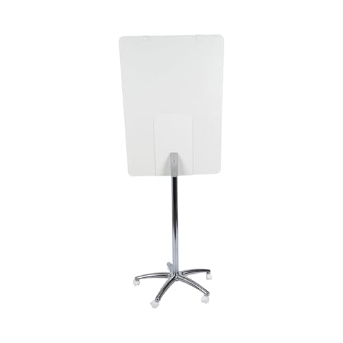 Bi-Office Business Glass Board with Moving Easel and Flip Chart with Wheels