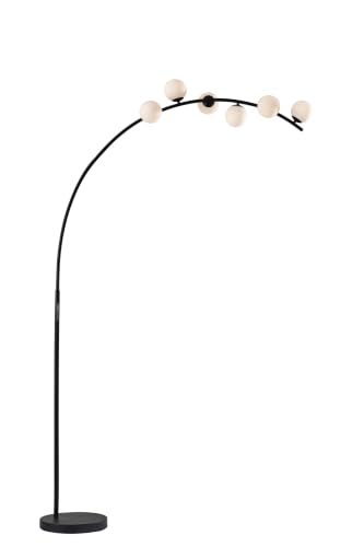 Adesso Black LED Arc Lamp with Circadian Switch