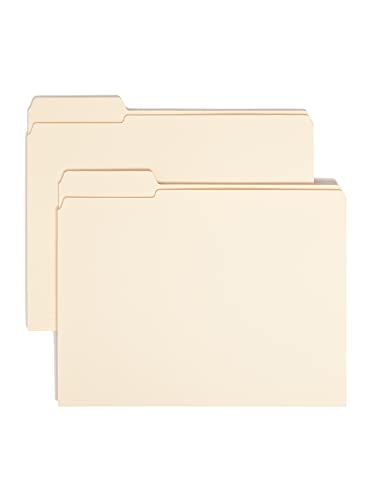 Smead File Folder, Reinforced 1/3-Cut Tab, Left Position, Letter Size, Manila, 100 per Box (10335)
