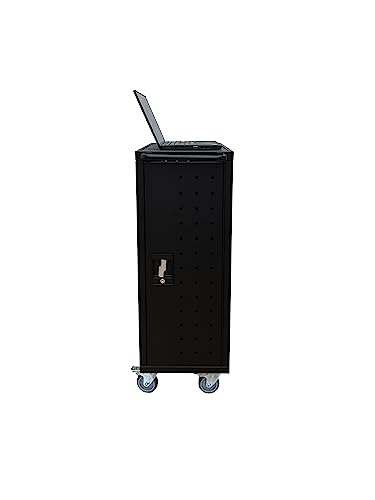 Workington 16-Bay Mobile School Charging Cart Station for Chromebook, Tablet and Laptop Computer with Power Strip Included, Assembly Required 1003