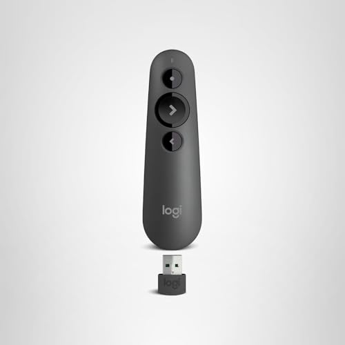 Logitech Wireless Presenter R500s PowerPoint Clicker with Laser Pointer