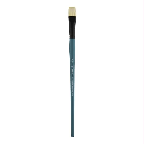 Pan Art Synthetic Flat Brush No.18 for Oil Painting - Perfect for Fine Detailing and Blending - 1 Piece