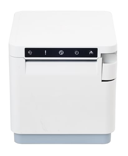 HK SYSTEMS Compact Design 3" 80mm Thermal POS Printer 300mm/sec USB Serial LAN WiFi, White Color