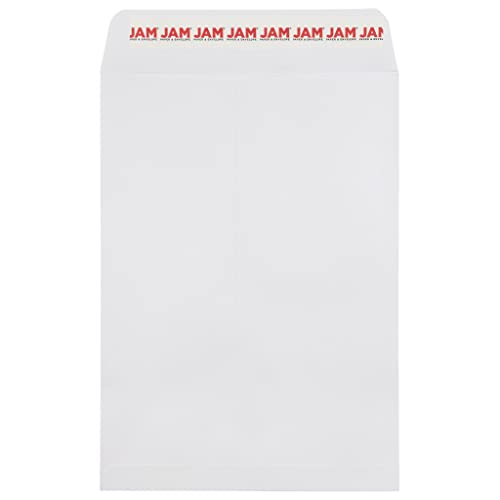 JAM PAPER 7 1/2 x 10 1/2 Open End Commercial Envelopes with Peel and Seal Closure - White - Bulk 250/Box