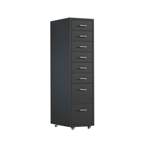 CAOJLjiaxiang-2012 File Cabinet 8 Layers of Large-Capacity Metal File Cabinet Multifunctional File Data Organizing Cabinet Office Storage Drawer Cabinet Office Cabinet(Black)