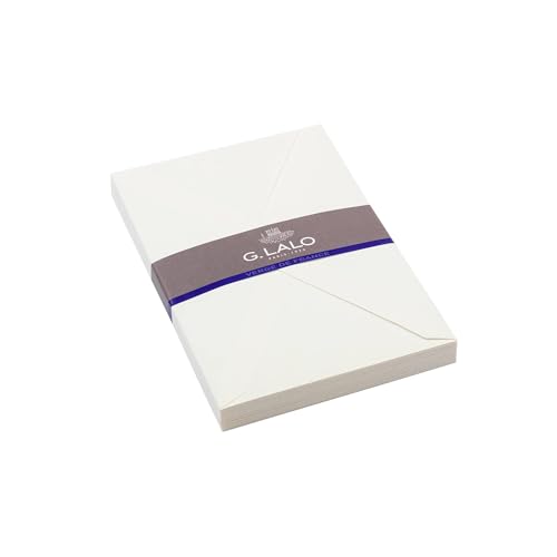 G. Lalo 162 x 229 mm Verge Envelopes, White, Pack of 25