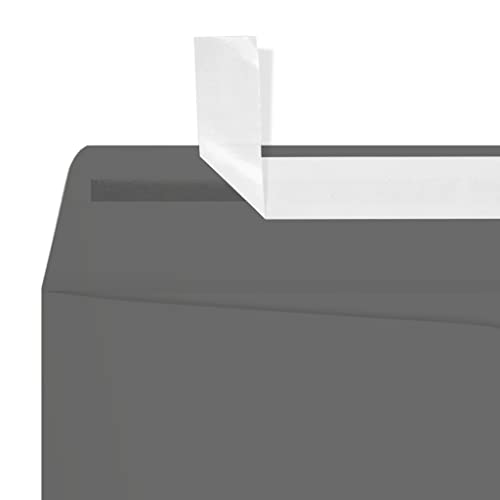 LUXPaper 9 x 12 Open End Envelopes | Peel & Press | Smoke Gray | 80lb. Text | 500 Qty