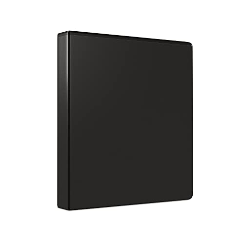 Staples Simply Economy 1.5-Inch Round Ring View Binder, Holds Up to 275 Sheets Each, 12-Pack, Black, Lightweight Binders for School & Office