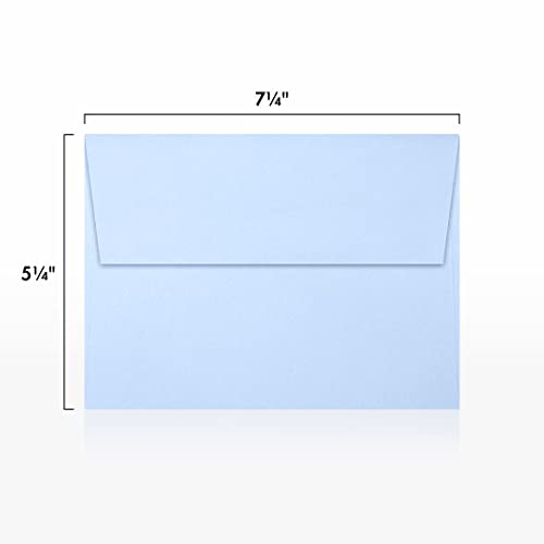 LUXPAPER A7 Invitation Envelopes for 5 x 7 Cards in 80 lb. Baby Blue, Printable Envelopes for Invitations, w/Peel and Press Seal, 1000 Pack, Envelope Size 5 1/4 x 7 1/4 (Blue)