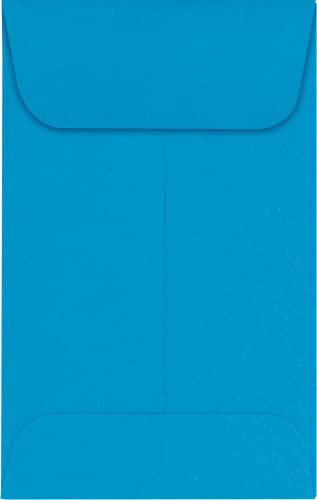 LUXPaper #1 Coin Envelopes in 80 lb. Pool, Envelopes for Coin Collections, Stamps, and More, w/Moistenable Glue, 1000 Pack, Envelope Size 2 1/4 x 3 1/2 (Blue)