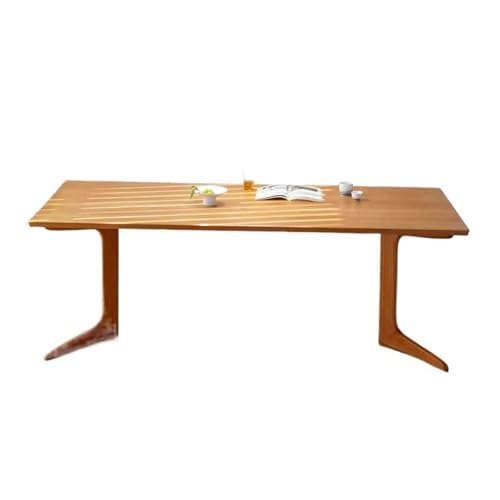 YUHUAWF Writing Desk Modern Ash Study Writing Desk Farmhouse Solid Wood Dining Table, Simple Rectangle PC for Home Office Computer Desks(S)