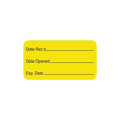 Inventory Control & Sterilization Stickers, Doctor Stuff Veterinarian Stickers, 1-5/8" x 7/8", Fluorescent Yellow, 560/Roll, Tabbies Veterinary V-LR138