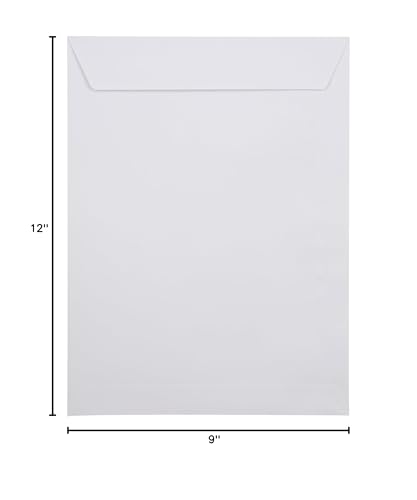 LUXPaper 9 x 12 Open End Window Envelopes | Bright White | 28lb. Text | 250 Qty