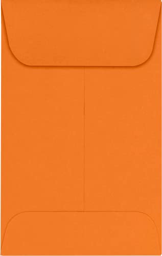 LUXPaper #1 Coin Envelopes | 2 1/4" x 3 1/2" | Mandarin Orange | 80lb. Text | 500 Qty