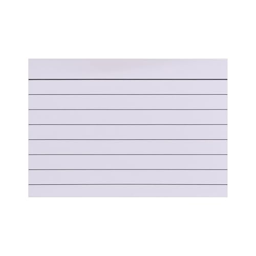 Idena 90362 - Index Cards A5, 600 Pieces Lined, Flashcards Made of 180 g/m² FSC Mix Paper in White, for School and Office