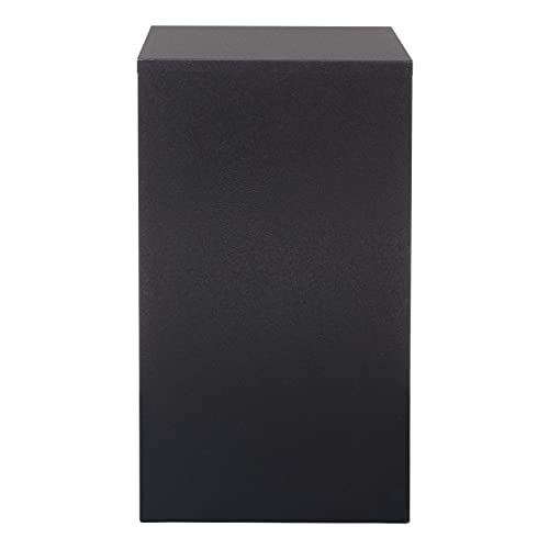 OSP Home Furnishings 2 Drawer Locking Metal File Cabinet, Black