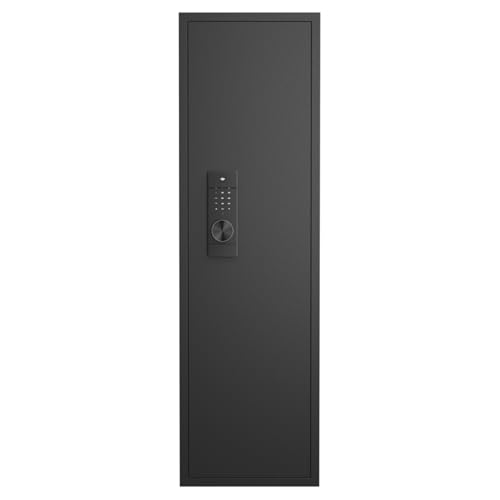 53" Password Touch Panel in-Wall Safe,Hidden Wall Gun Safe with Adjustable Shelves for Rifles, Multifunctional Wall Safe for Firearm and Valuables (Black)