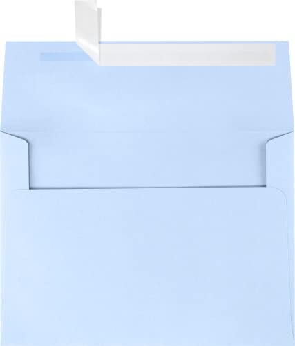 LUXPAPER A7 Invitation Envelopes for 5 x 7 Cards in 80 lb. Baby Blue, Printable Envelopes for Invitations, w/Peel and Press Seal, 1000 Pack, Envelope Size 5 1/4 x 7 1/4 (Blue)