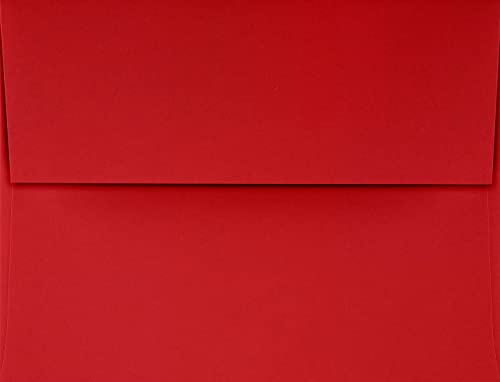 LUXPaper A2 Invitation Envelopes | Peel & Press | 4 3/8" x 5 3/4" | Ruby Red | 80lb. Text | 500 Qty