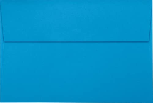 LUXPaper A8 Invitation Envelopes | Peel & Press | 5 1/2" x 8 1/8" | Pool Blue | 80lb. Text | 1,000 Qty