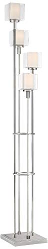 Possini Euro Design Thetis 72" Tall Brushed Nickel 4-Light Tree Floor Lamp