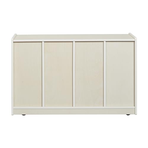 ECR4Kids 12 Cubby Mobile Tray Storage Cabinet, 3x4, Classroom Furniture, White Wash
