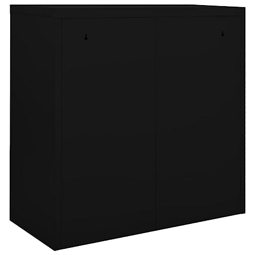 KUPTYERFG Metal Sliding Door Cabinet Lockable Steel Sideboard Credenza