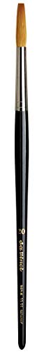 da Vinci Graphic Design Series Lettering Brush, Straight Edge Tip Kolinsky Red Sable with Black Handle, Size 20