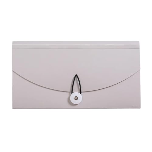 Filing Envelopes 13 Pockets Card Ticket Holder Organizer Office Supplies B6 PP File Folder Document Bag Receipt File Expanding Wallet Bill Folder Plastic Folders(Gris)