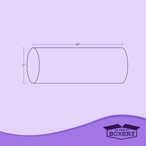The Boxery Brown/Kraft Shipping, Storage, Posters, Arts, Crafts, Documents, Mailing Tubes 2 inch x48 inch - 50 PACK, Made in the USA, Reusable and Recyclable