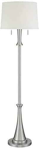 360 Lighting Karl 63 3/4" Tall Luxe Modern Brushed Nickel Floor Lamp