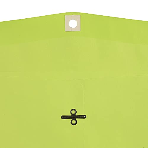 JAM PAPER 10 x 13 Open End Catalog Colored Envelopes with Clasp Closure - Ultra Lime Green - Bulk 500/Box