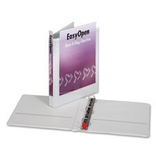 12 Cardinal Recycled ClearVue EasyOpen D-Ring Presentation 3-Ring Binders, 1-1/2 Capacity, White, EA - CRD10310