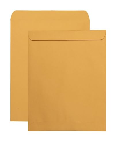Quality Park Catalog Mailing Envelopes, 11-1/2 x 14-1/2 Envelopes, Gummed, Heavy 28 lb. Kraft Paper, for Mailing, Organizing and Storage, 250 per Box (QUA41865), Light Brown