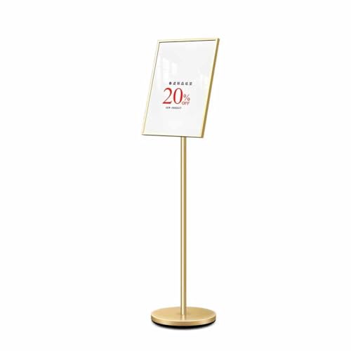 Sign Holder Stand, Sidewalk Poster Floor Pedestal Standing for Display Banner Foam Heavy Duty Stands(Gold)