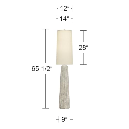 Regency Hill Leisa 65 1/2" Tall Sand Finish Modern Floor Lamp Living Room