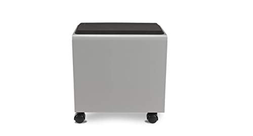 UPLIFT DESK Narrow 2-Drawer File Cabinet with Seat, Rolling (Gray)