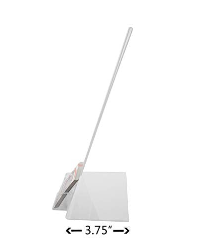 Marketing Holders 12 Pack Acrylic Sign Holder for 8.5" x 11" Literature with 3.5" x 2" Business Card Pocket Clear Slanted Countertop Side Load Display for Retail Stores Hotels Offices and Restaurants