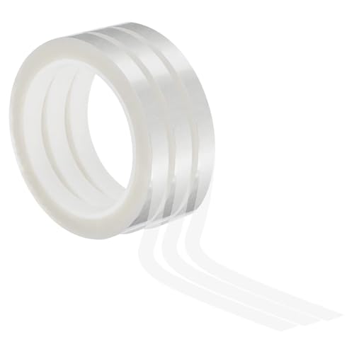 Anenog White Board Tape 20pcs 2/5/12mm Art Whiteboard Tape Marking PET Self-Adhesive Thin Dry Erase Graphic Chart 66M for Office(Transparent,66M_20PCS_12MM)