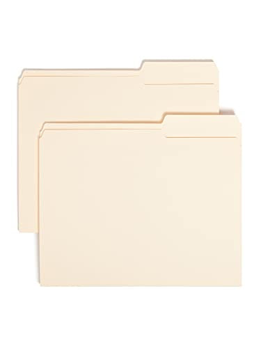 Smead File Folder, 2/5-Cut Tab, Right Position, Letter Size, Manila, 100 per Box (10385)