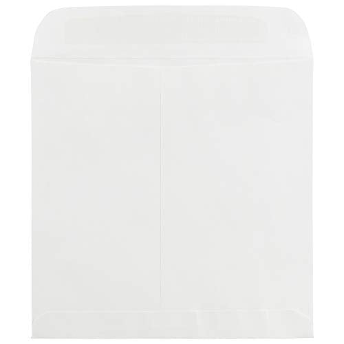 JAM PAPER 11.5 x 11.5 Large Square Invitation Envelopes - White - 50/Pack