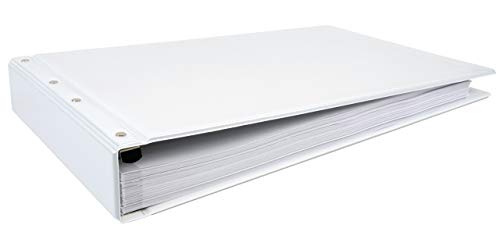 11x17 Binder Vinyl Panel with Pockets Featuring a 2" Post White