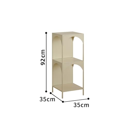 CFGH6FDF Bookcase Creative Small Bookshelf Corner Storage Rack Wall Narrow Cabinet Iron Storage Cabinet Corner Corner Bookcase Freestanding Book Shelf(White,S)