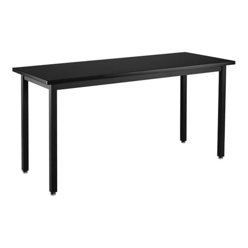 NPS SLT 7 Series 24x60" Metal Science Lab Table with Chem-Res Top in Black