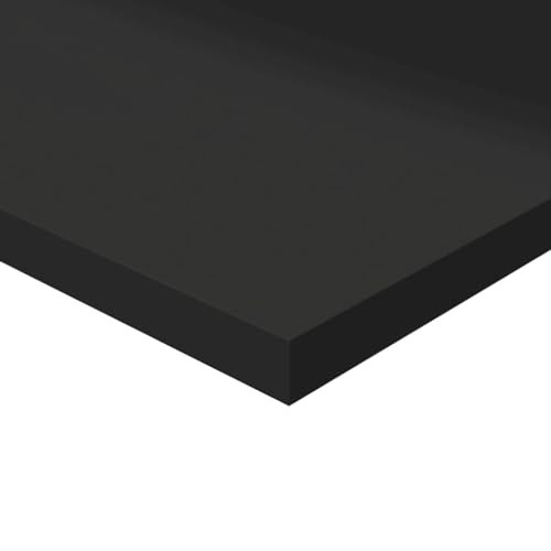 Favemtsl 8 Pcs Wall-Mounted Bookshelf Boards, 31.5 x 11.8 x 0.6 in Engineered Wood Storage Shelves, High Gloss Black Display Boards for Living Room, Kitchen, Home Office (Brackets Not Included)